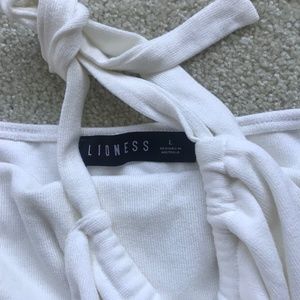 NWOT Lioness Dolls Kill slinky backless halter dress L